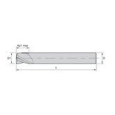 General-Purpose Solid Carbide End Mills GP End Mills • Series 4003 4013 • Sharp Edge • 3 Flute • Metric Weldon (TiAlN) - Big-tools Industrial Supply Tools for Metal Cutting